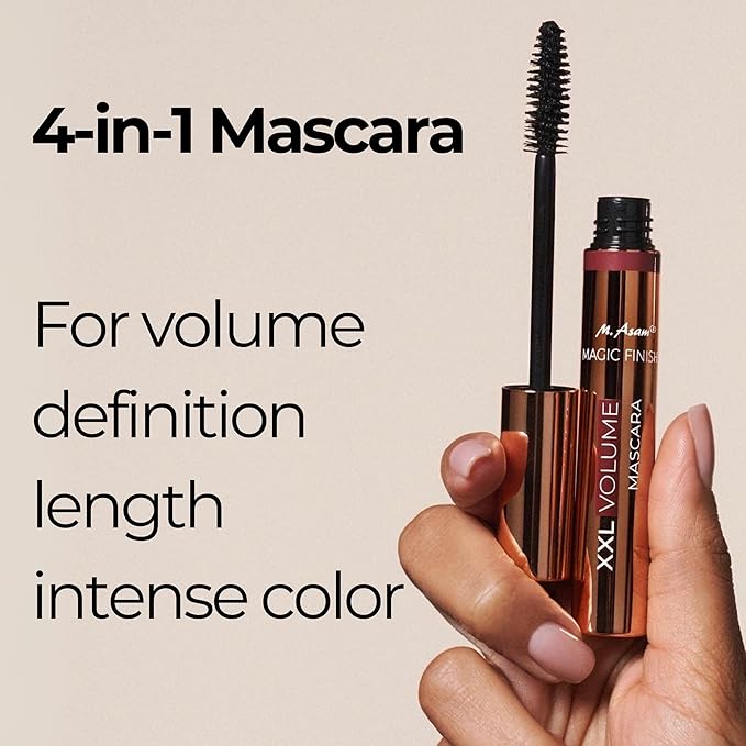 M. Asam MAGIC FINISH XXL Volume Mascara (0.33 Fl Oz) ??Volumizing Mascara with Monoi Butter, Deep Brown Lash Definition & Length, Weightless Texture, Vegan & Silicone-Free