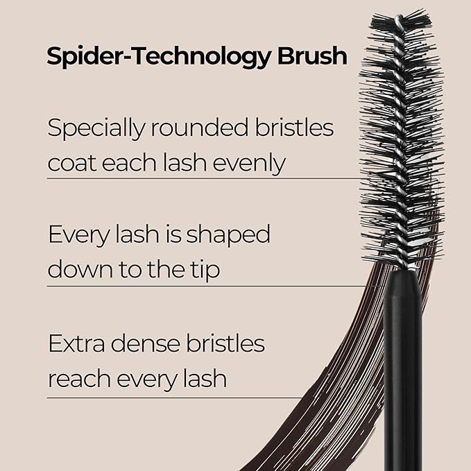 M. Asam MAGIC FINISH XXL Volume Mascara (0.33 Fl Oz) ??Volumizing Mascara with Monoi Butter, Deep Brown Lash Definition & Length, Weightless Texture, Vegan & Silicone-Free